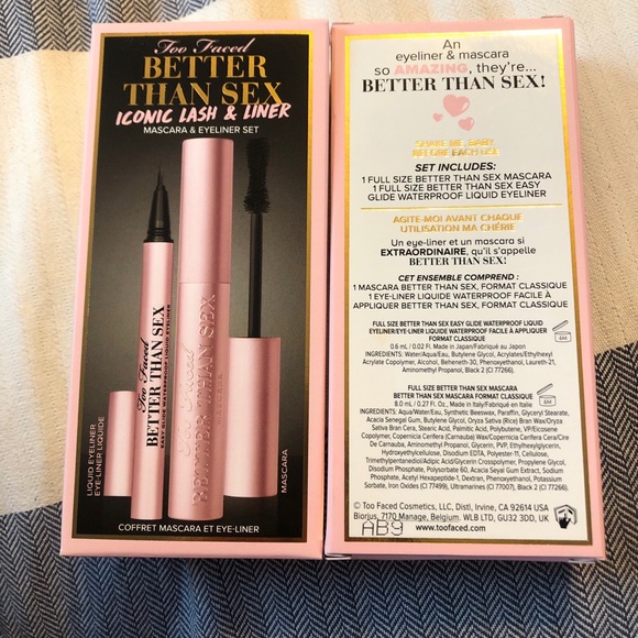Too Faced Makeup Too Faced Better Than Sex Mascara And Eye Liner Poshmark
